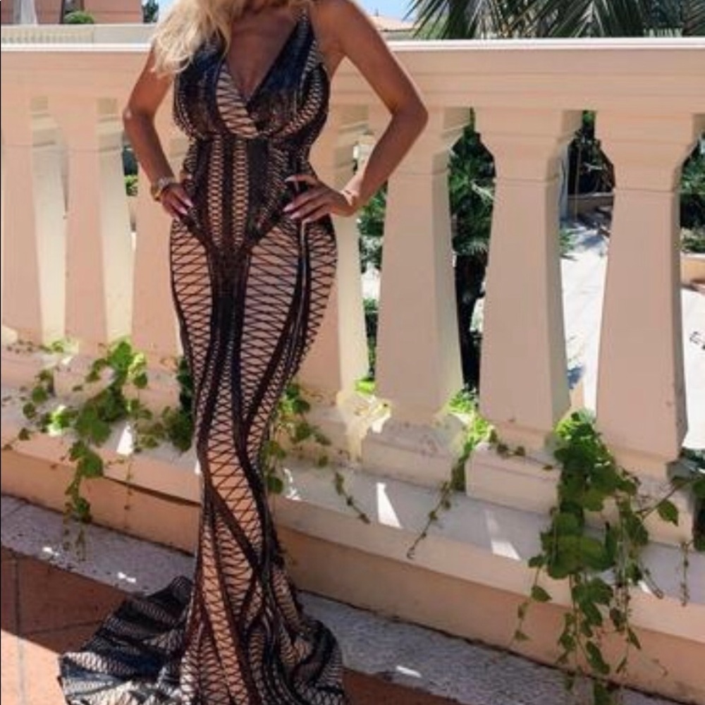 Black sequin dress